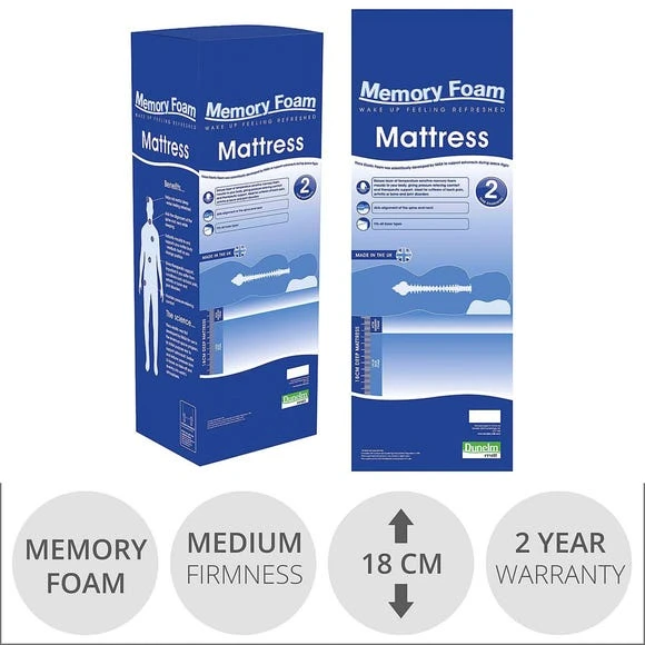 Outlet ???? Comfortzone Comfortzone Memory Foam Medium Rolled Mattress ???? - Image 3
