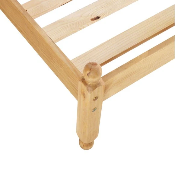 Buy ???? Amani Spindle Natural Waxed Bed Frame ???? - Image 3