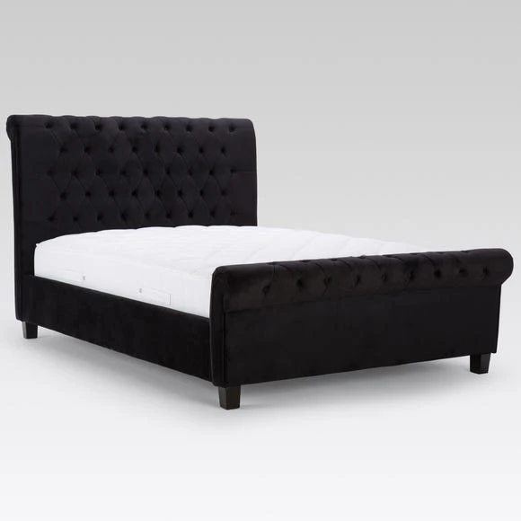 Deals ???? Limelight Orbit Black Velvet Upholstered Bed Frame ???? - Image 2