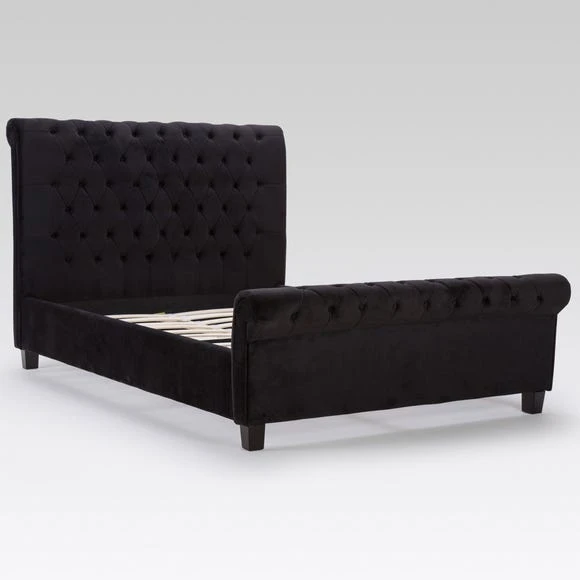 Deals ???? Limelight Orbit Black Velvet Upholstered Bed Frame ???? - Image 5