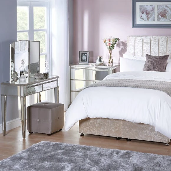 Discount ???? Dunelm Fitzgerald 2 Drawer ???? Dressing Table, Mirrored ???? - Image 6