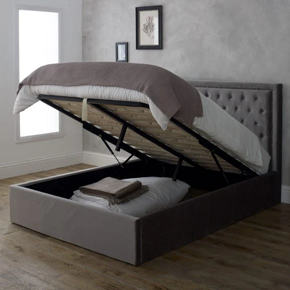 Outlet ???? Limelight Rhea Silver Upholstered Ottoman Bed ???? - Image 2