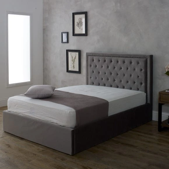 Outlet ???? Limelight Rhea Silver Upholstered Ottoman Bed ???? - Image 3