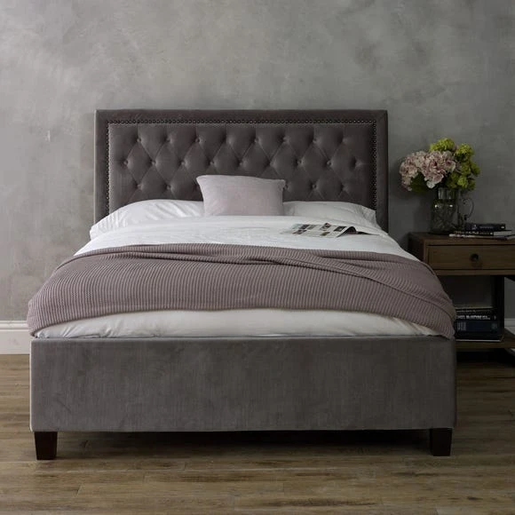 Outlet ???? Limelight Rhea Silver Upholstered Ottoman Bed ???? - Image 4