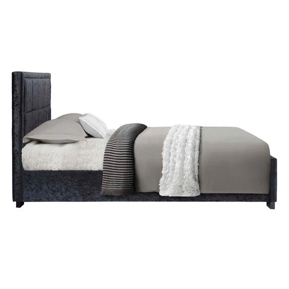 Budget ???? Birlea Hannover Black Crushed Velvet Bed Frame ???? - Image 4