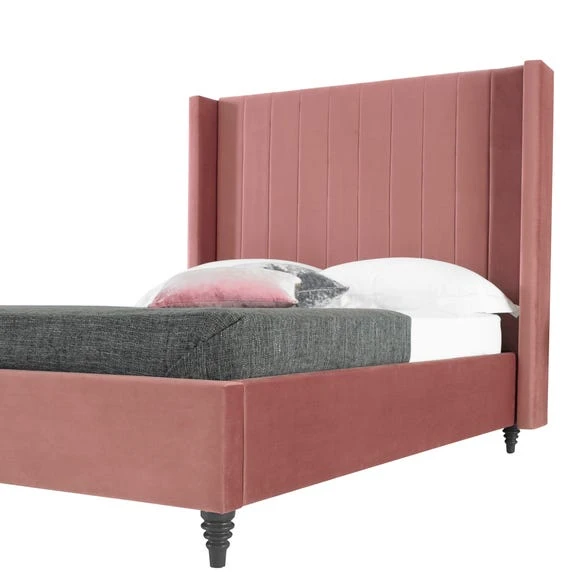 Best Sale ???? Hyder Living Turin Contemporary Blush Bed Frame ❤️ - Image 5