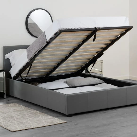Best Sale ⭐ Seconique Waverley Grey Faux Leather Ottoman Bed ???? - Image 3