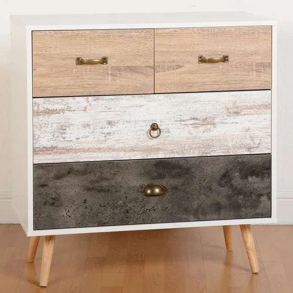 Flash Sale ???? Seconique Nordic 4 Drawer Chest, White ❤️ - Image 2