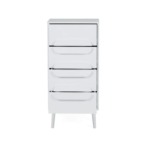 Coupon ???? Elements Anders Tall 4 Drawer Chest, White ⭐ - Image 4