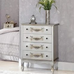 Budget ⌛ Dunelm Toulouse Wide 4 Drawer Chest, Pine ????
