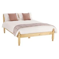 Buy ???? Amani Spindle Natural Waxed Bed Frame ????