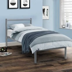 Discount ⌛ Julian Bowen Alpen Silver Bedstead ????