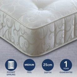 Flash Sale ???? Bedmaster Medium 1000 Pocket Sprung Mattress ????
