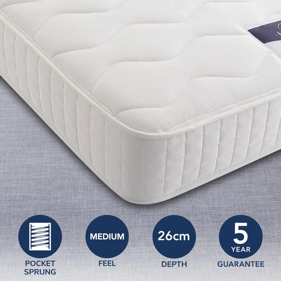 New ⌛ Silentnight Silentnight Medium 1000 Pocket Mattress ????