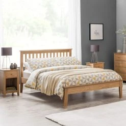 Flash Sale ???? Julian Bowen Salerno Oak Wooden Bed Frame ❤️