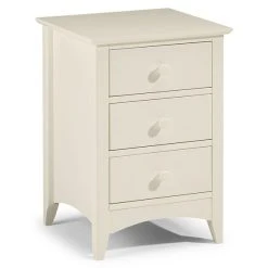 Cheapest ???? Julian Bowen Cameo 3 Drawer Bedside Table, Stone White & Pine ????