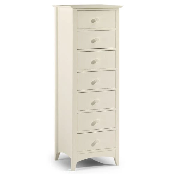 Outlet ✨ Julian Bowen Cameo Slim 7 Drawer Chest, Stone White & Pine ????