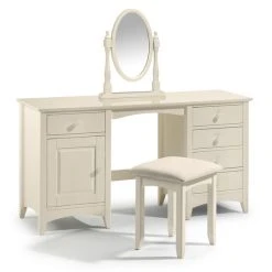 Cheapest ???? Julian Bowen Cameo 5 Drawer ???? Dressing Table, Stone White & Pine ????