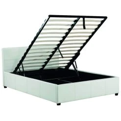 Hot Sale ✔️ GFW Toronto White Faux Leather Ottoman Bed Frame ????