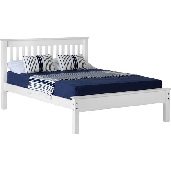 Outlet ???? Seconique Monaco White Low Foot End Bed Frame ????