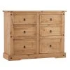Promo ???? Dunelm Corona 6 Drawer Chest, Pine ????
