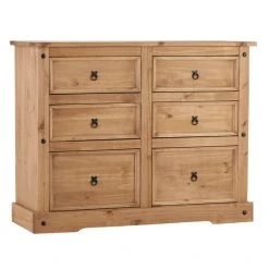 Promo ???? Dunelm Corona 6 Drawer Chest, Pine ????