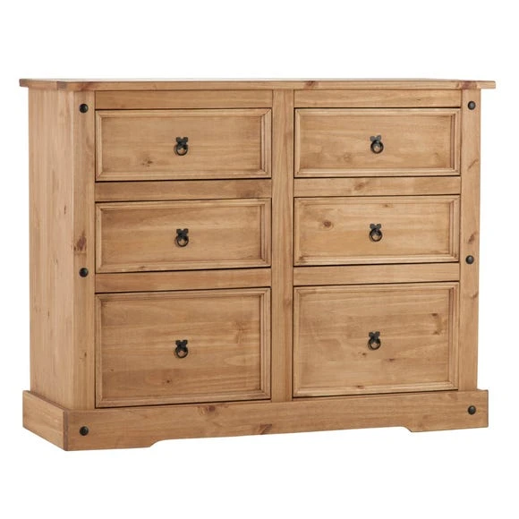 Promo ???? Dunelm Corona 6 Drawer Chest, Pine ????