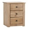 Flash Sale ???? Seconique Panama 3 Drawer Bedside Table, Pine ????