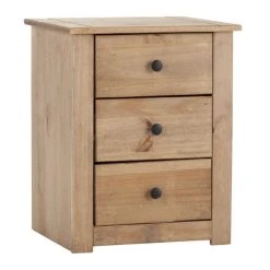 Flash Sale ???? Seconique Panama 3 Drawer Bedside Table, Pine ????