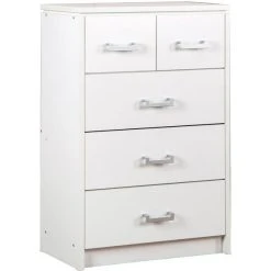 Flash Sale ???? Seconique Charles 5 Drawer Chest, White ????