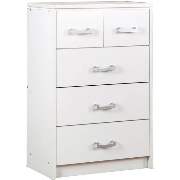 Flash Sale ???? Seconique Charles 5 Drawer Chest, White ????