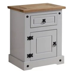 Best Sale ???? Seconique Corona 1 Drawer & 1 Door Bedside Table, Pine ????
