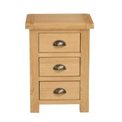 Discount ???? Dunelm Sherbourne 3 Drawer Bedside Table, Oak ????