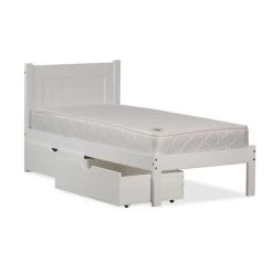 New ???? Amani Clifton White Wooden Bed Frame ????