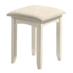 New ⌛ Julian Bowen Cameo ???? Dressing Table Stool, White & Pine ????