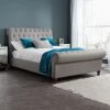 Best reviews of ???? Birlea Castello Grey Sleigh Fabric Bed Frame ????