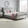 Budget ???? Birlea Castello Steel Sleigh Fabric Bed Frame ❤️