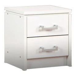 Best Pirce ✨ Seconique Charles 2 Drawer Bedside Table, White ????