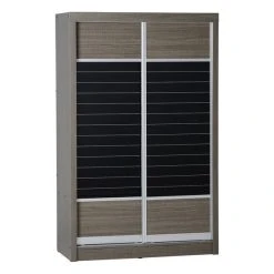 Flash Sale ???? Seconique Lennon 118cm Sliding Double Wardrobe, Black ????