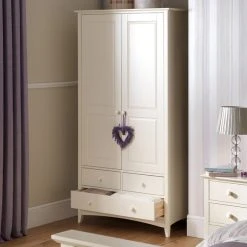Discount ???? Julian Bowen Cameo Double 3 Drawer Wardrobe, Stone & Pine ????