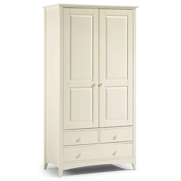 Discount ???? Julian Bowen Cameo Double 3 Drawer Wardrobe, Stone & Pine ???? - Image 3