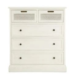 Flash Sale ???? Dunelm Lucy Cane 5 Drawer Chest ????