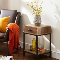 Outlet ❤️ Dunelm Fulton 1 Drawer Side Table ❤️