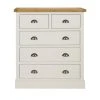Cheapest ???? Dunelm Compton 5 Drawer Chest, Ivory & Oak ????