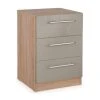 Discount ???? Harmony Kensington 3 Drawer Bedside Table, Grey ⭐