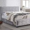 Best Pirce ???? Birlea Hannover Steel Crushed Velvet Bed Frame ✔️