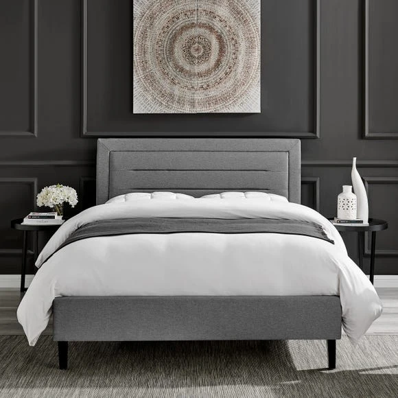 Coupon ⌛ Limelight Picasso Grey Fabric Bed Frame ⌛ - Image 2
