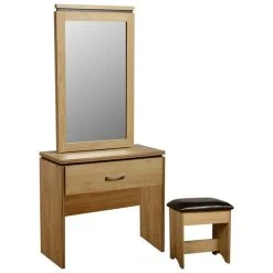 Coupon ✔️ Seconique Charles 1 Drawer ???? Dressing Table Set with Mirror ????