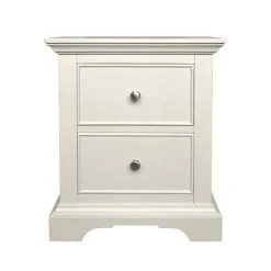 Cheapest ⌛ Dunelm Charlotte 2 Drawer Bedside Table, Ivory ????