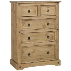 Best Sale ❤️ Seconique Corona 5 Drawer Chest, Pine ????